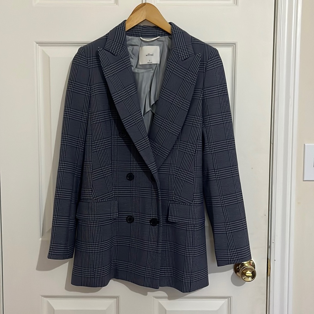 Aritzia Wilfred Margeaux Blazer‎ Plaid